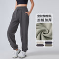 Women's fleece-lined warm sweatpants - stylish, versatile, casual joggers - loose fit, cuffed ankle, perfect for fitness and yoga - daw154