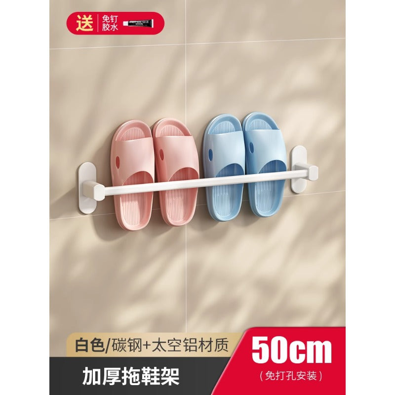 Bathroom slipper rack, punch-free bathroom storage rack, shoe storage handy gadget, toilet wall hanging rack, drain rack