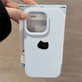 Cute minimalist little black cat head suitable for iphone 17 mobile phone case fresh and gentle style apple 18 protective cover 13