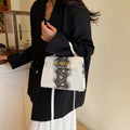 new arrival bag women's fashion crocodile pattern embossed square satchel bag kelly bag elegant shoulder women's crossbody bag