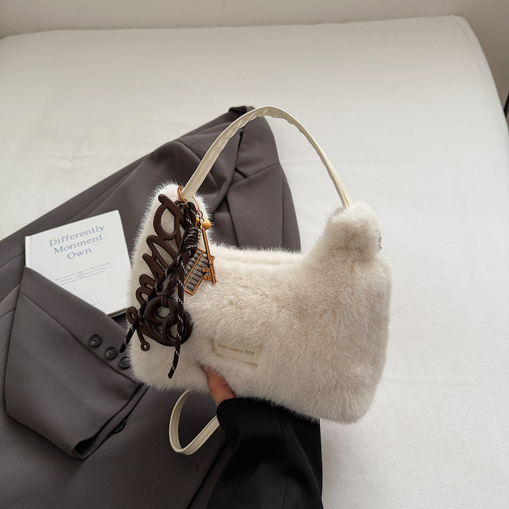 hot-selling korean stylestuffed bag for women 2025fall and winterniche style super popular shoulder bageasiest for match atmosphere handbag