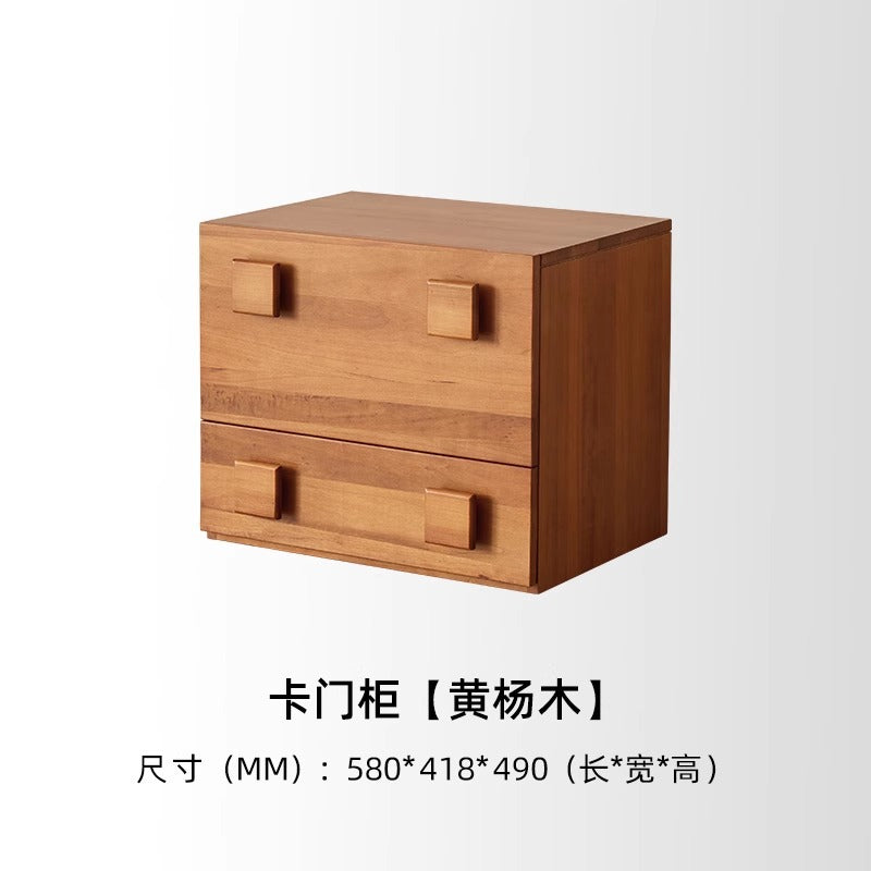 Nordic retro solid wood card door cabinet combination modular combination side cabinet medieval solid wood chest cabinet storage TV cabinet