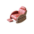Napping lounge chair for home living room lazy casual single sofa chair genuine leather solid wood home balcony italian rocking chair