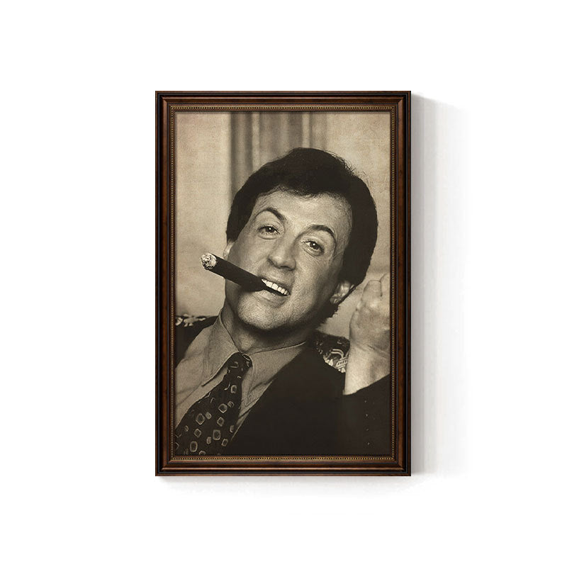 Churchill cigar bar decorative painting American celebrity retro bar club KTV box hanging painting tobacco and alcohol shop mural