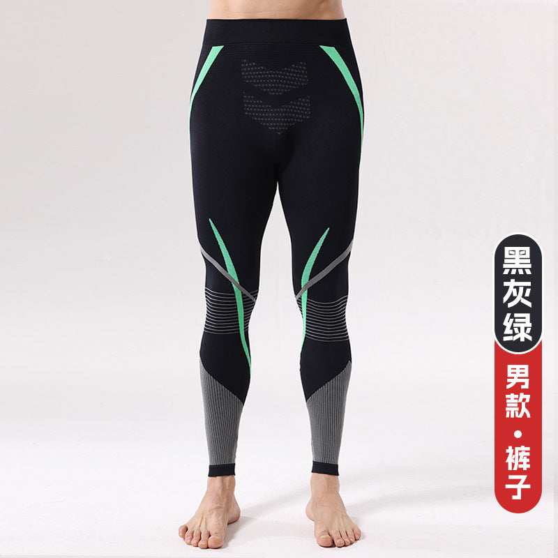 New autumn and winter quick-drying ski clothing underwear set men's and women's sports tight moisture-absorbing perspiration compression warm primer
