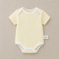 Baby romper - 100% cotton, lightweight summer style - newborn bodysuit, short-sleeve onesie, open-back design for summer