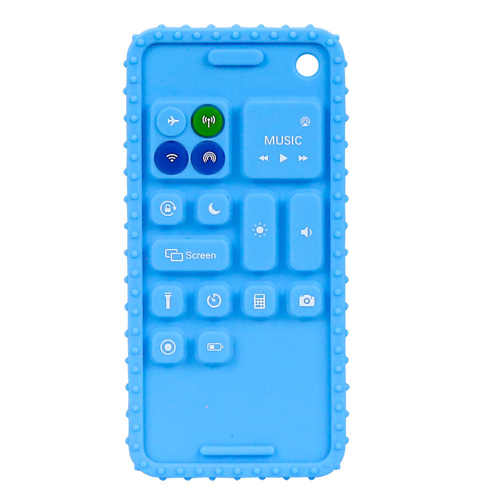 Baby Teether Toy Press Mobile Phone Toothpaste Food Grade Silicone Molar Stick Remote Control Baby Toy