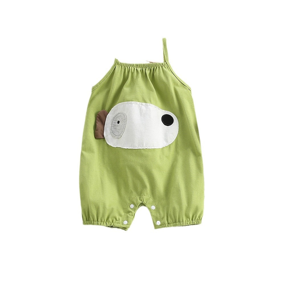 Baby vest summer sling triangle bag butt khaki jumpsuit newborn clothes thin cartoon sling summer clothes