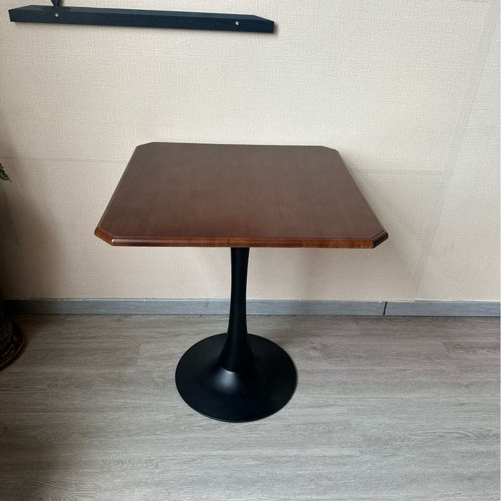 American medieval style solid wood dining chair cafe table and chair square table rattan chair back chair dining table set retro style
