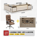3.2m boss table [double cabinet] + chair + 3.2m file cabinet