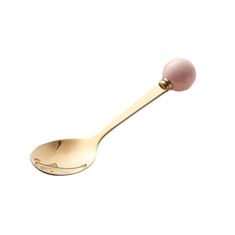 Cream style capybara ceramic fruit fork suit afternoon tea fruit fork spoon restaurant cafe fork spoon wholesale