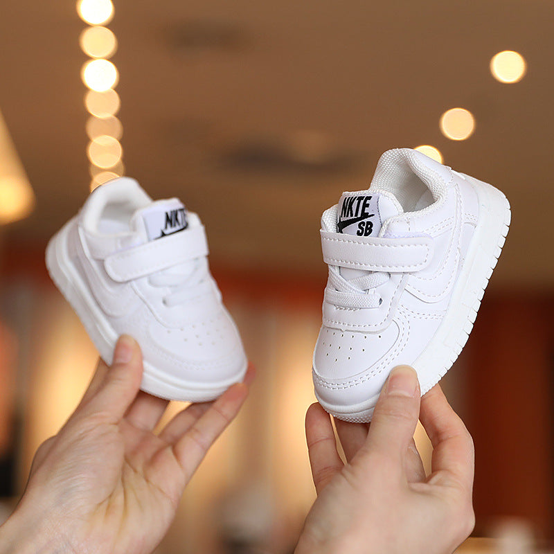 spring/autumn korean style kids' sneakers, athletic shoes, baby walking shoes for boys and girls, infant shoes, boys' white sneakers