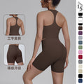 pure color double-sided brocade beautiful back tight-fitting breathable yoga suit training sports running fitness two-piece set for women