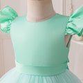 New summer european and american princess floral sleeveless mesh baby christening gown cotton lined dress - in stock