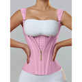 Hot-selling european and american style 0em/odm 15 fishbone zipper double-layer buckle compression shapewear latex tummy control tank top