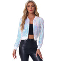 fashion glitter sequin pilot long sleevesjacketspringnew arrivalelegantshortoutwear