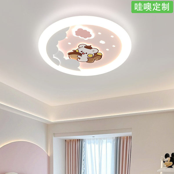 [Wow] Children's ceiling lamp full spectrum eye protection led modern simple cartoon astronaut boy and girl lamp