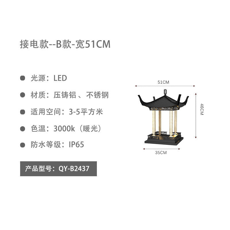 Solar powered post cap lights - outdoor waterproof garden lights for pillars, gates, and fences - villa column lights