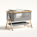 Foldable movable adjustable height crib newborn portable baby bed patchwork bed multifunctional baby bed