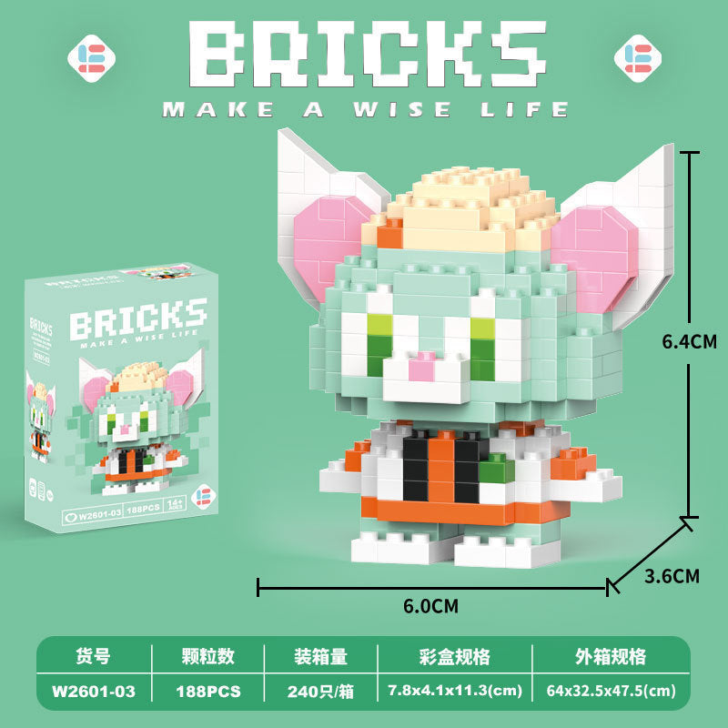 Compatible with lego animal friends series cartoon figurines, educational building blocks, children's bricks, street vendor toys, wholesale gifts