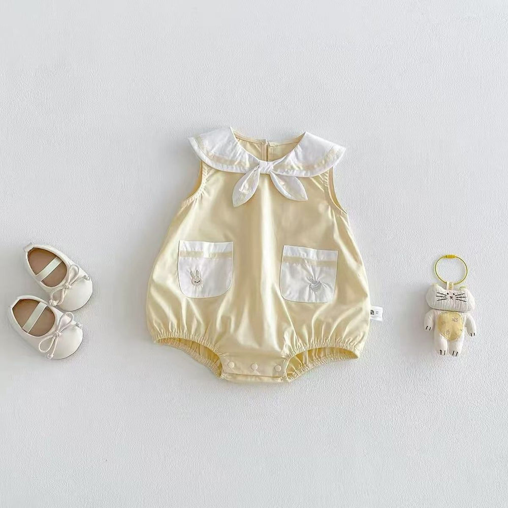 Summer lightweight romper baby princess super cute stylish bodysuit infant clothes summer sleeveless outing jumpsuit