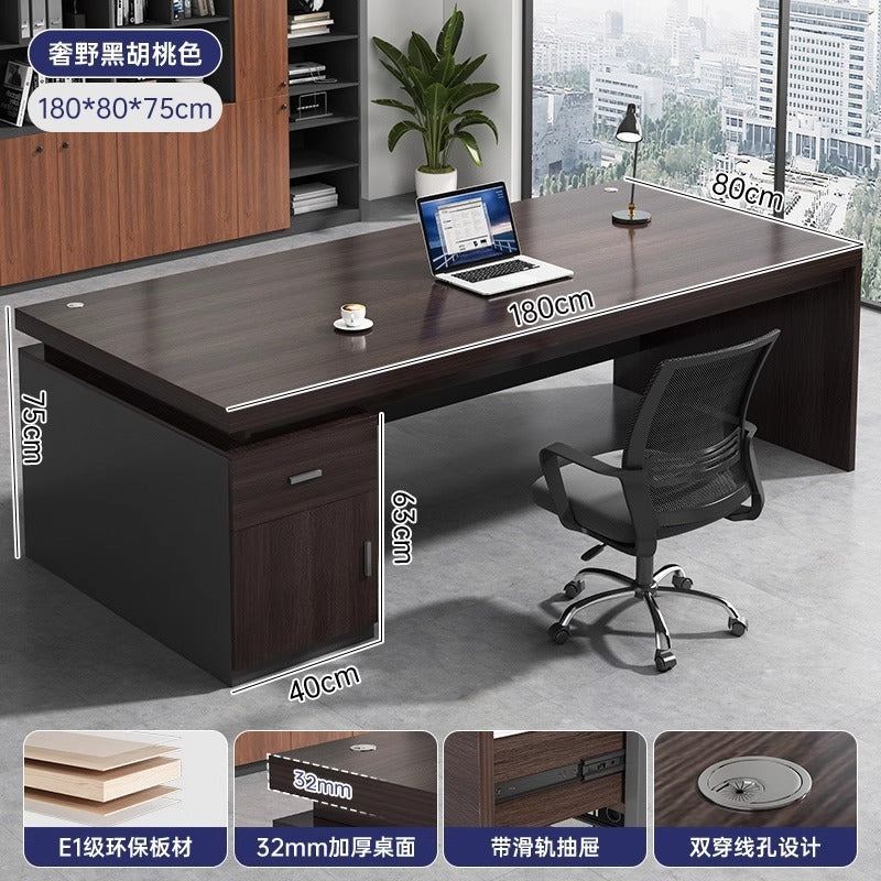 Desk Boss Table Single Desktop Office Table and Chair Combination Staff Desk Light Luxury Home Computer Desk
