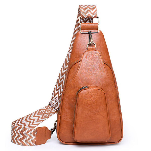 Zhenli retro PU messenger bag female 2023   popular breast bag bags ins female bag wholesale