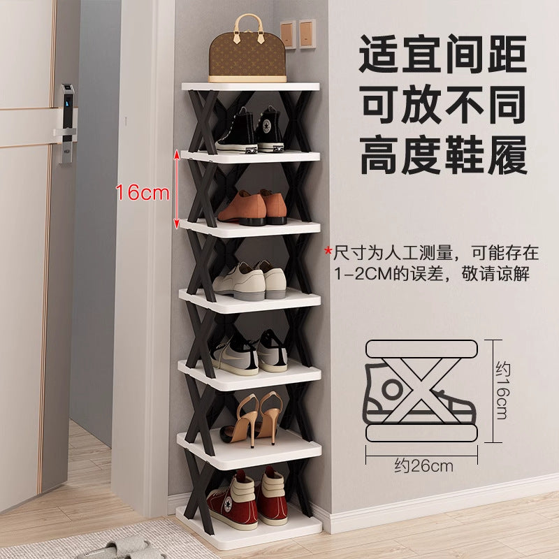 Shoe rack for home door multi-layer small narrow rental house simple shoe rack indoor new arrival 2025 popular shoe cabinet