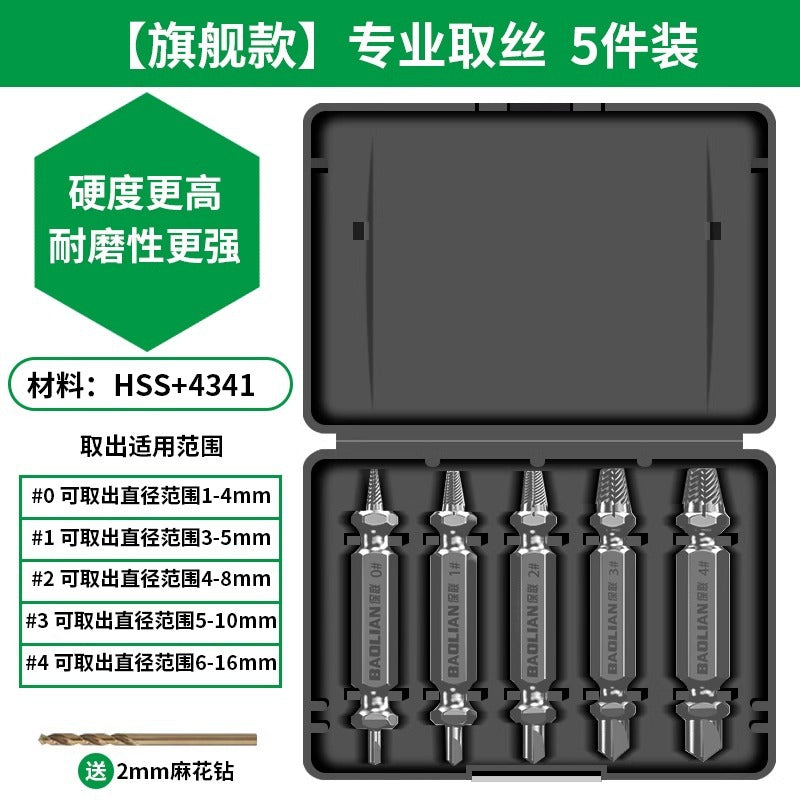Broken wire extractor, broken screw head extractor, handy gadget, sliding wire, reverse thread taper, special wire extractor, rusty wire tap removal