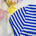 Export original order new arrival baby girl spring summer short-sleeved shorts rust small flower casualseparatessuit