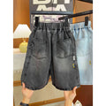Cool summer tencel washed soft denim breathable soft waxy kids shorts