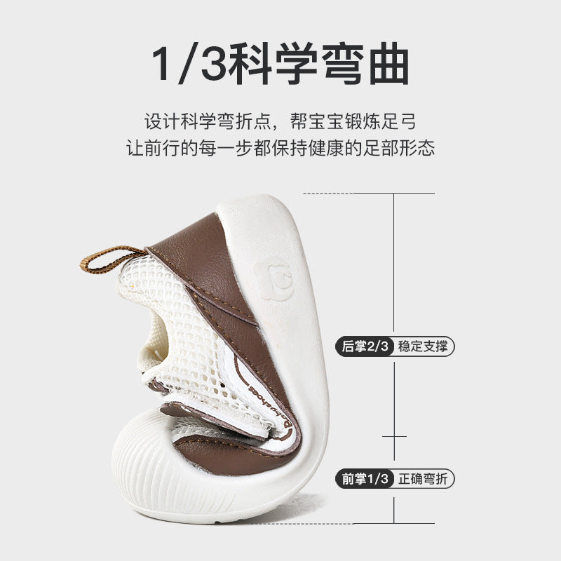 Baby sandals for boys, summer first walker shoes, 0-1-2 years old infant anti-slip soft sole mesh shoes for babies and toddlers, baby girl shoes
