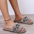 Good autumn and winterexport flip-flops for women outwearnew arrivalk-stylestuffedplus sizeflats slippersfashion fur women's shoes