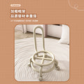 Swivel caster stool, portable shoe-changing stool for doorways, household living room and bedroom rolling stool, low stool with seamless edges, perfect for wiping floors and taking care of kids