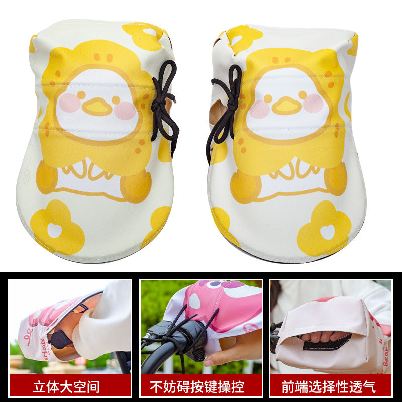 Electric vehicle breathable battery motorcycle handlebar covers - uv protection, rainproof, and sunscreen cycling gloves