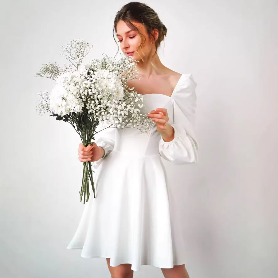 spring/autumn new arrivals: european and american style white dress - perfect for cross-border  sales (tenu)