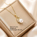 8442 pearl swan gold necklace