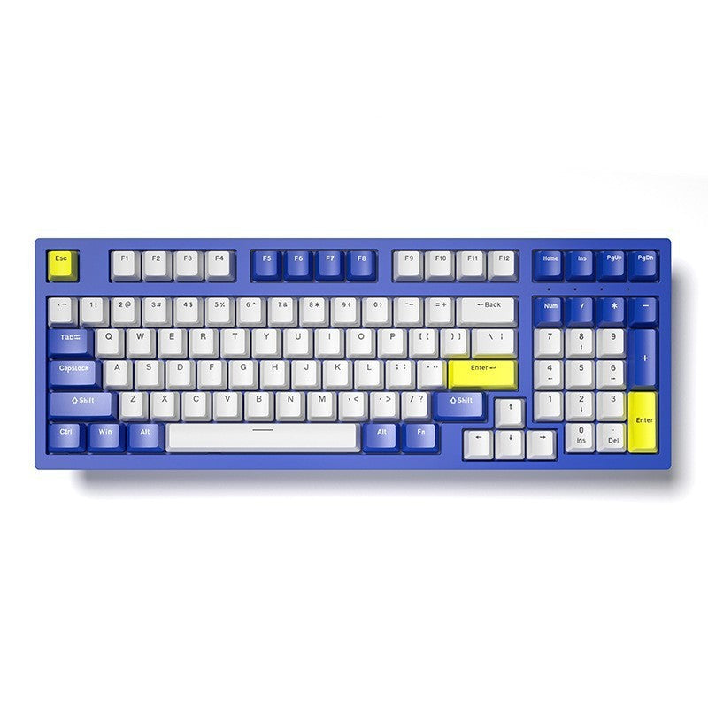 Longweishi k98 rgb illuminated wired rgb mechanical keyboard - customizable gaming keyboard with type-c cable