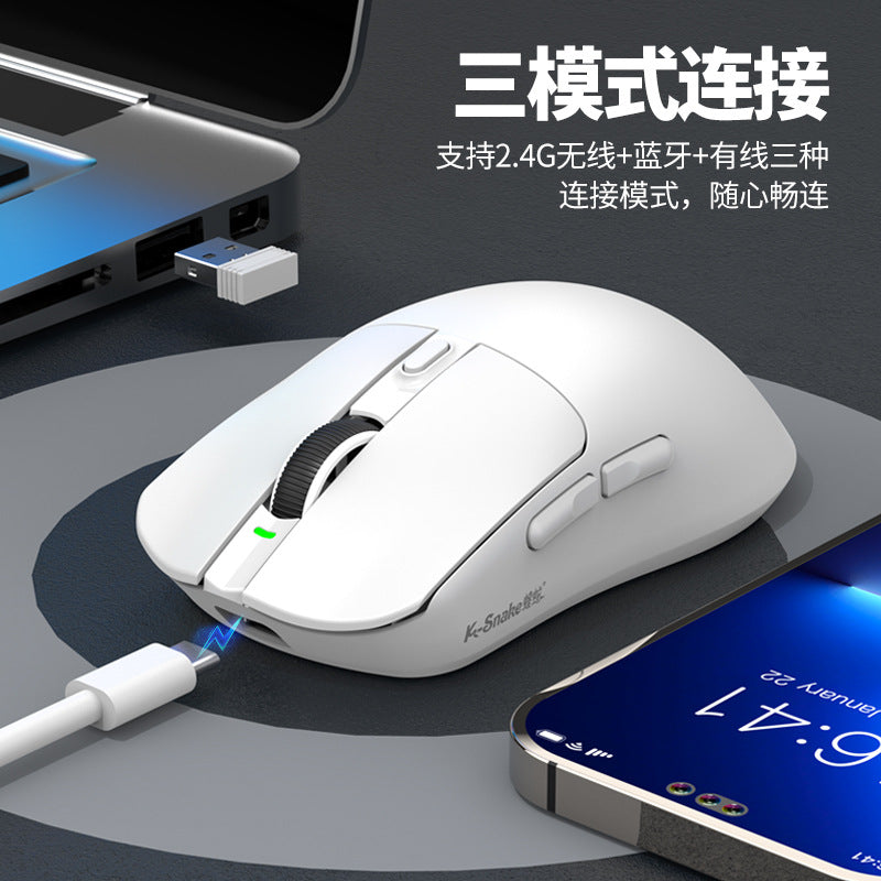 Viper x11 mouse lightweight esports gaming tri-mode wireless bluetooth mouse with charging rgb dock for desktop
