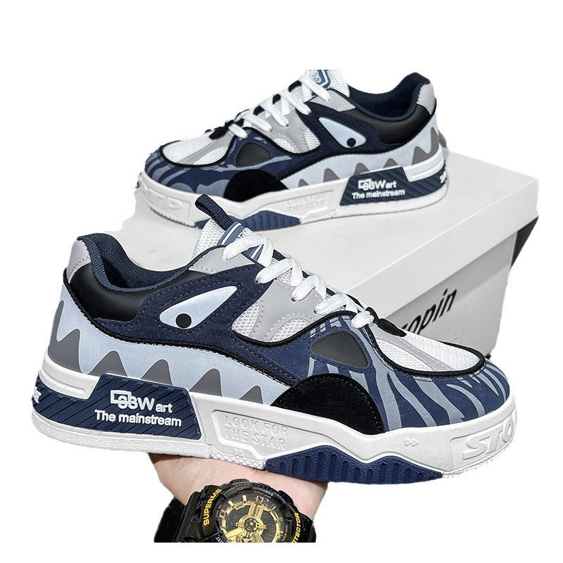 Trendy men's winter sneakers: versatile, sporty, casual, platform, unique design, thick sole, youth fashion