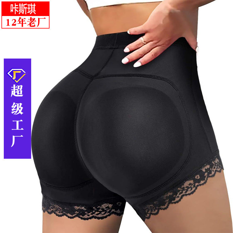 Fashion cross-border hot fake butt butt lace lace body shaping pants padded women's butt lifting corset underwear
