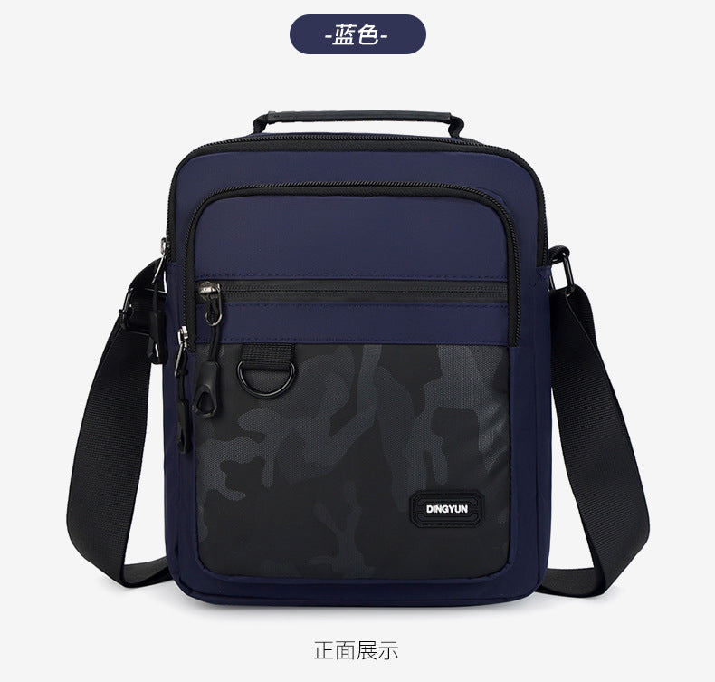 New large-capacity men's shoulder bag large-capacity business bag trendy men's casual messenger bag anti-splash