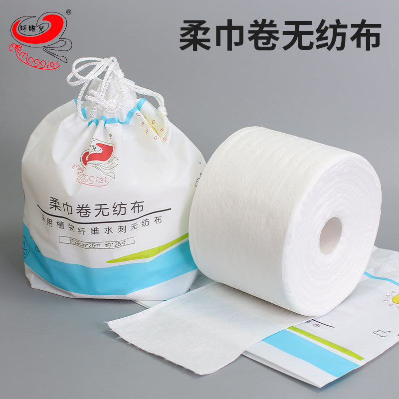 Maji'er soft towel roll non-woven fabric width 22cm soft towel roll facial cleansing towel disposable beauty towel facial wash soft towel roll