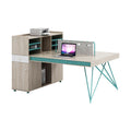 Saint li staff office desk - minimalist modern financial desk and chair set, computer desk, card slot, stylish employee office desk