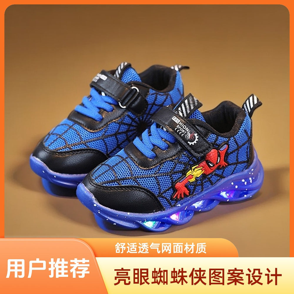 spring/autumn new children's light-up sneakers: boys' luminous casual shoes, girls' cartoon light-up shoes for mid-to-large children