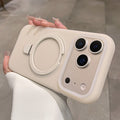 New iphone 17 pro max jelly skin magnetic stand phone case, compatible with apple 16, full coverage protective cover