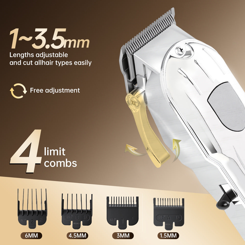 three-in-one multifunctional hairdressing device lcd digital display oil head trimmer for home hairdressing engraving sub-mother machine suit