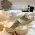 Women's sandals and slippers are super popular in 2026. new arrival summer beautiful outwearfashionsense of designthick soleeasiest for matchskirt slippers