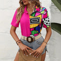 wholesale women's short-sleeved shirts, trendy shirt with hot-selling cross-border print designs, dropshipping available