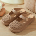 Thickened baotou slippers outwear women's 2026summernew arrivalcut out heightening woven soft bottombest selling lazy women's shoes